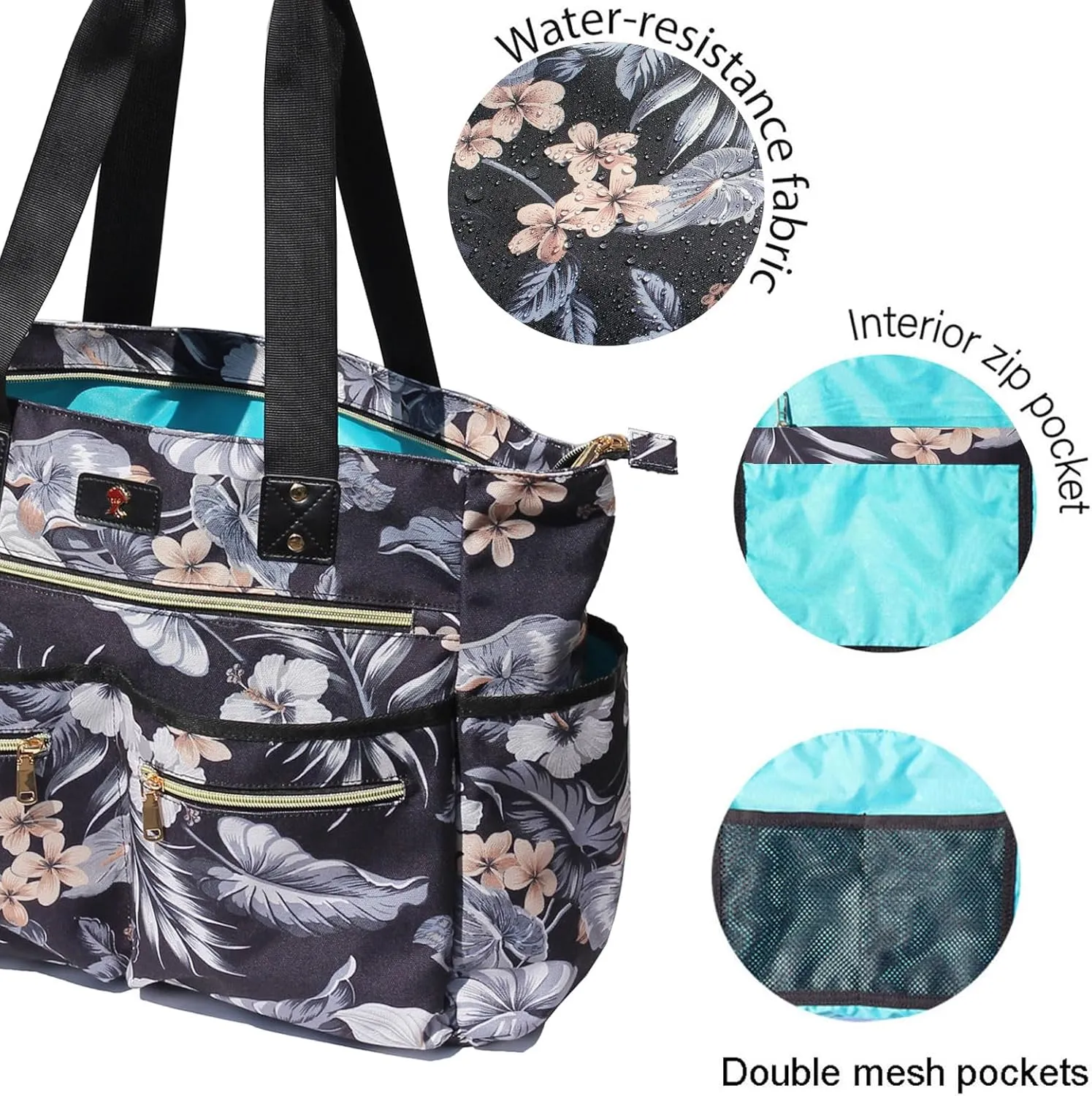 Weekender Bag Carry On Bag Overnight Tote Travel Duffle with 13 Pockets for Travel,Work，Gym,Beach,Teacher,Nurse