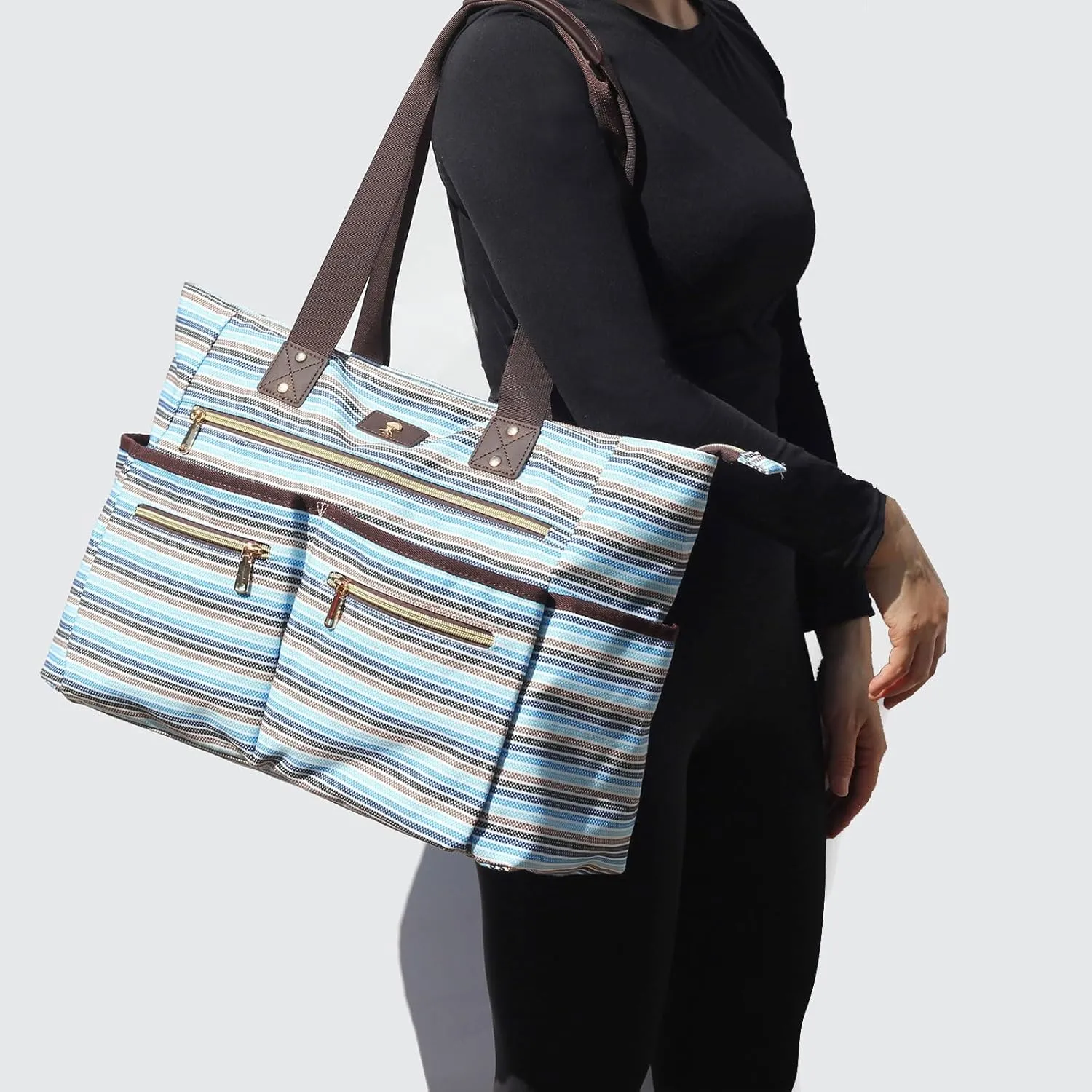 Weekender Bag Carry On Bag Overnight Tote Travel Duffle with 13 Pockets for Travel,Work，Gym,Beach,Teacher,Nurse