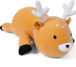 Weighted Stuffed Animals, 24" Weighted Deer Plush Toy 4.2 Lb Soft Pillow Cute Giant Plushie Gifts for Kids & Adults(Deer)