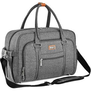 WELAVILA Diaper Bag Tote - Large Convertible Baby Bags With Changing Pad & Insulated Pockets For Mom & Dad - Unisex Multifunction Travel Diaper Tote Dark Grey - Travel Diaper Bag With Changing Pad