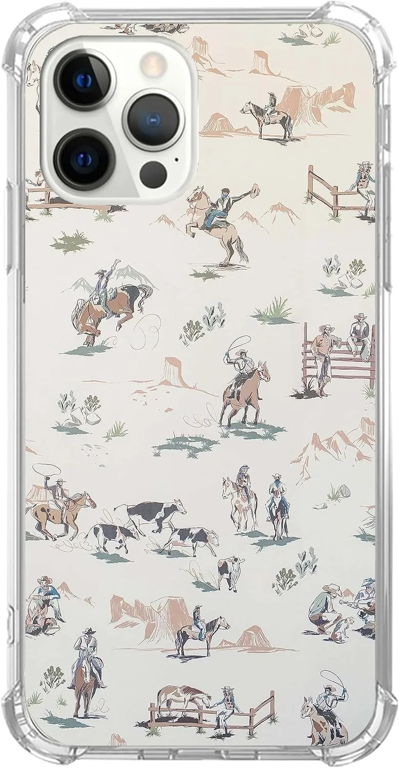 Wild West Adventure Case Compatible with iPhone 16 Pro Max, West Cowboy Desert Scenery Cover for iPhone 16 Pro Max, Cool TPU Phone Case Cover