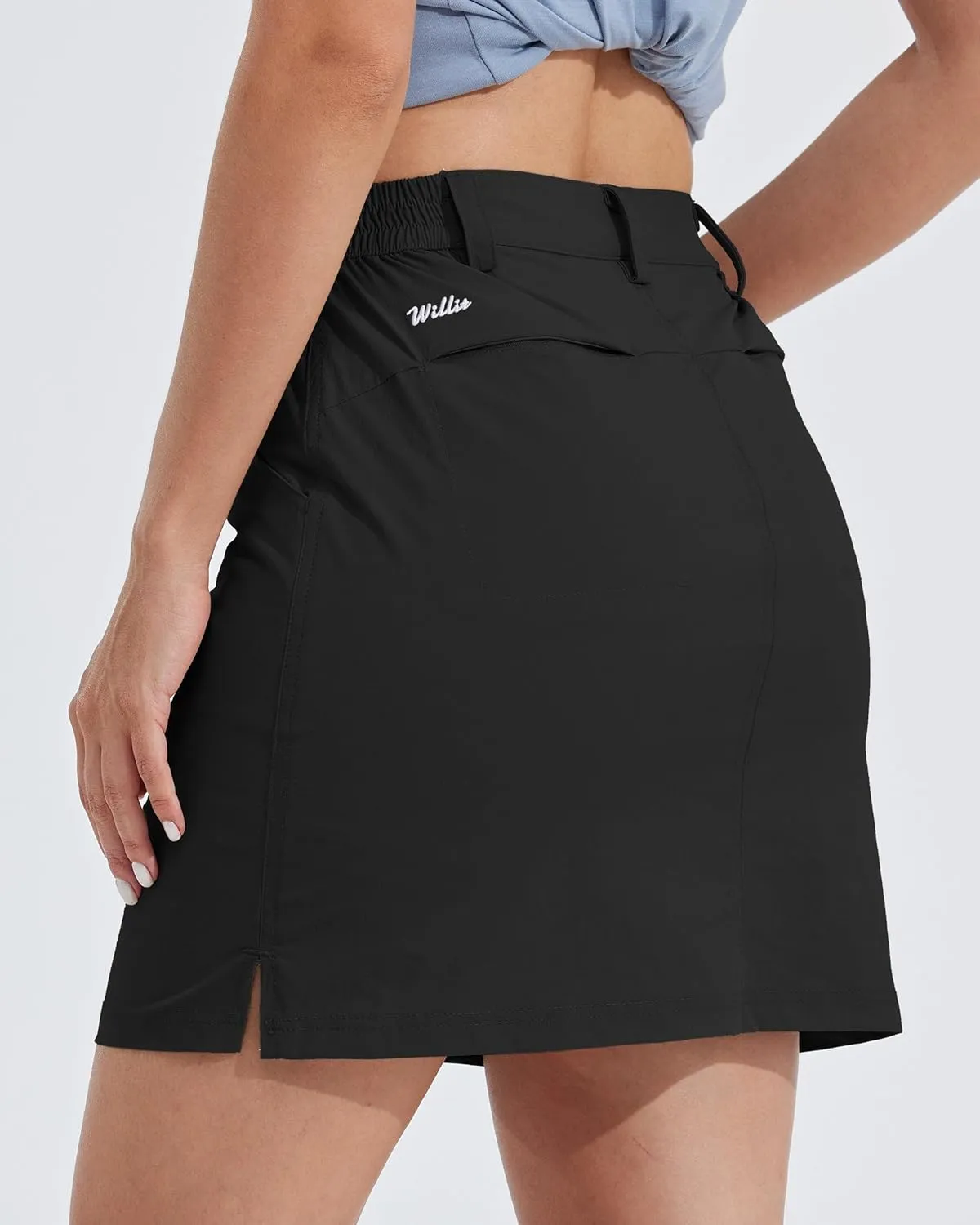 Willit Women's Skorts Golf Casual Skort Skirts UPF 50  Quick Dry Zip Pockets Outdoor Hiking