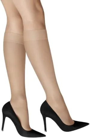 Wolford 15 Deniers Sheer Nylon Knee High For Women