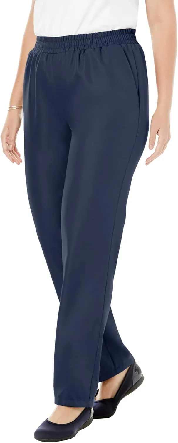 Woman Within Plus Size Petite Woven Pant