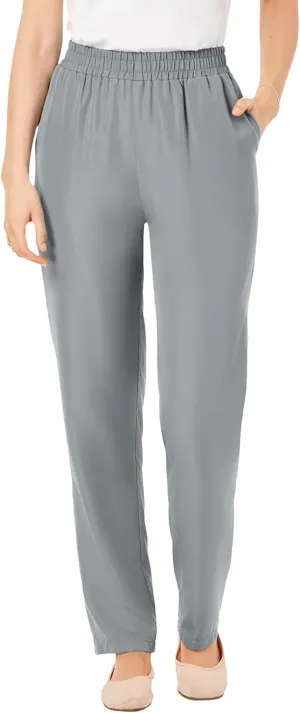 Woman Within Plus Size Petite Woven Pant