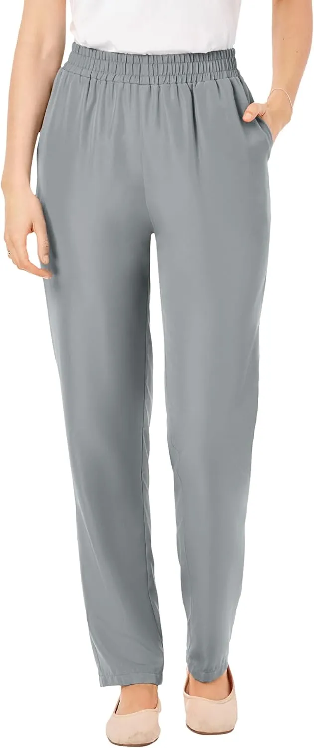 Woman Within Plus Size Petite Woven Pant