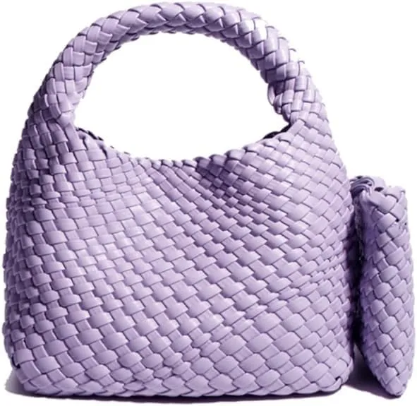 Women Handbag Popular Woven Tote Bag Bucket Composite Bag Knitting Chain Bag Crossbody Female Shoulder Bag Shopper Purses