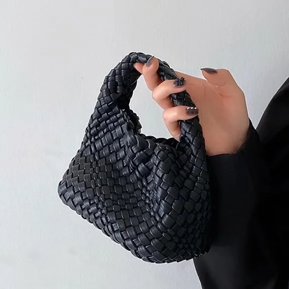 Women Handbag Popular Woven Tote Bag Bucket Composite Bag Knitting Chain Bag Crossbody Female Shoulder Bag Shopper Purses