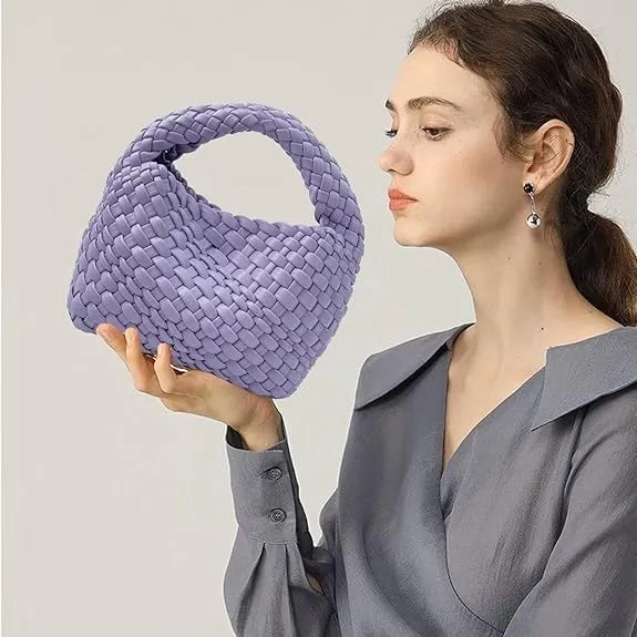 Women Handbag Popular Woven Tote Bag Bucket Composite Bag Knitting Chain Bag Crossbody Female Shoulder Bag Shopper Purses