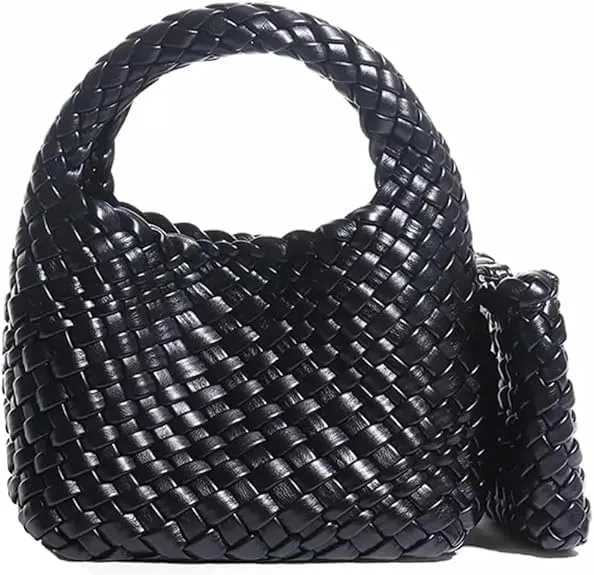 Women Handbag Popular Woven Tote Bag Bucket Composite Bag Knitting Chain Bag Crossbody Female Shoulder Bag Shopper Purses
