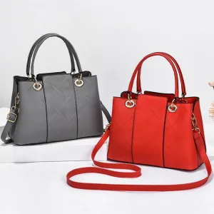 Women Top Handle Satchel Handbag PU Leather Purse Printed Pattern Crossbody Shoulder Bag