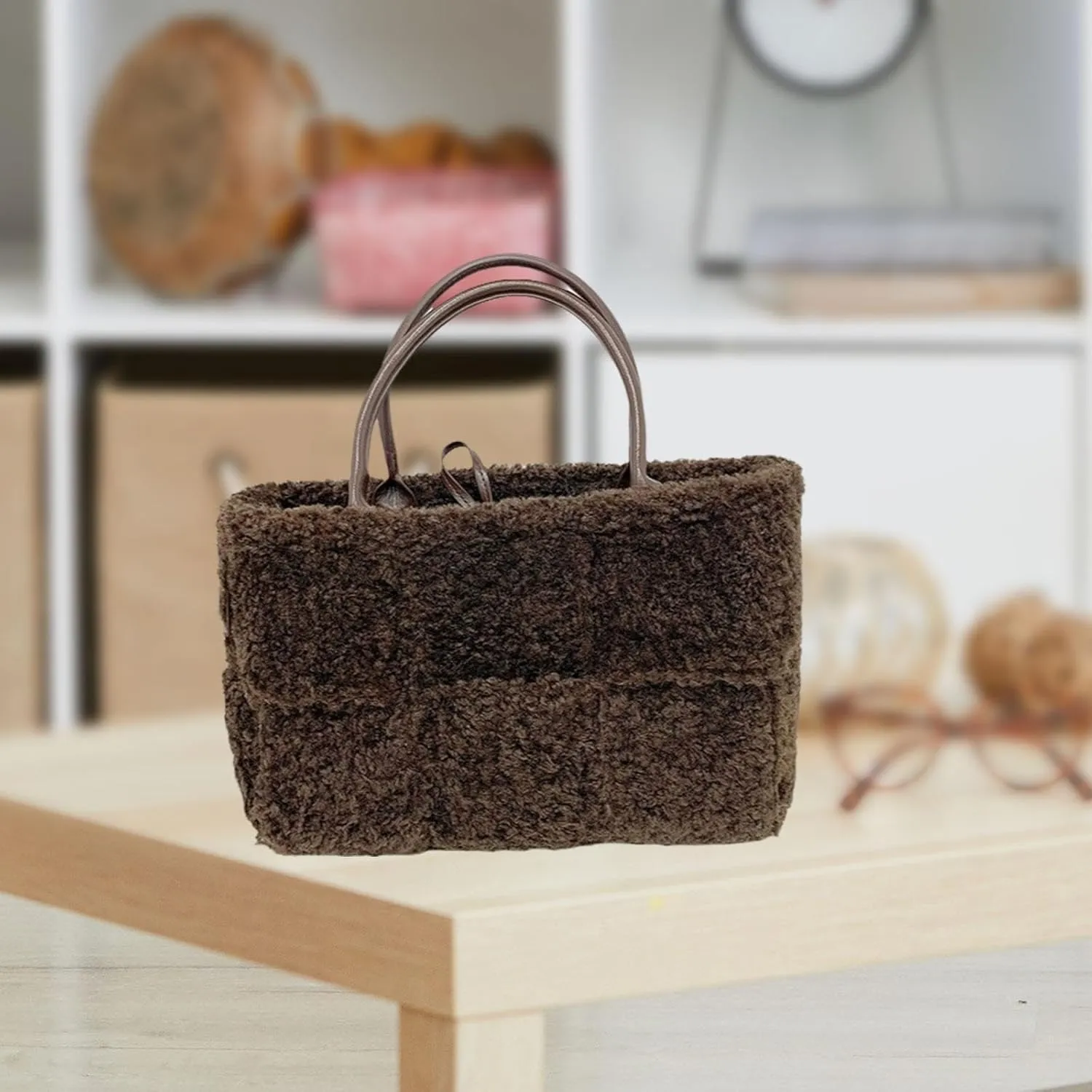 Women Tote Bag Female Plush Bag for Party Winter Travel Work Valentines Day Gift, Stossbodylish Cosmetic Cry Shoulder Bag