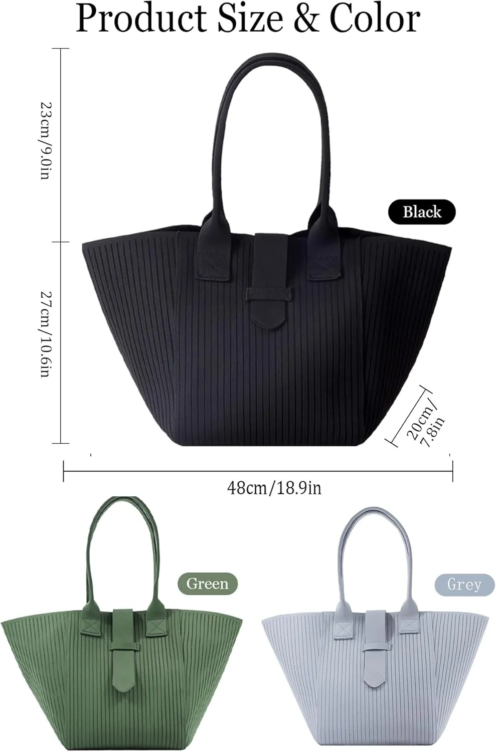 Women Tote Bag Lightweight Top Handle Bag Washable Shoulder Tote Handbag With Snap