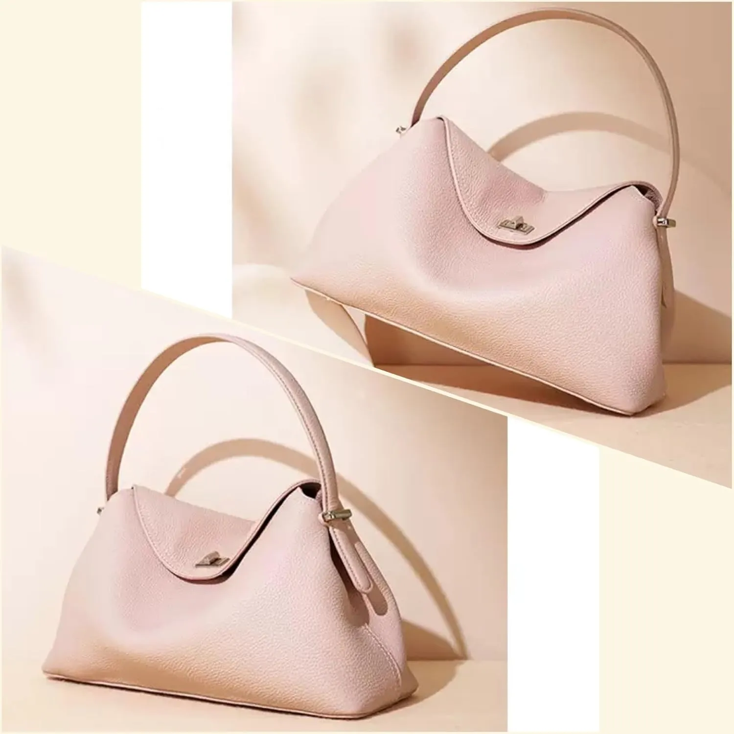 Women's luxury leather shoulder bag Handheld crossbody bag, stylish homeless bag professional design spacious dumpling design