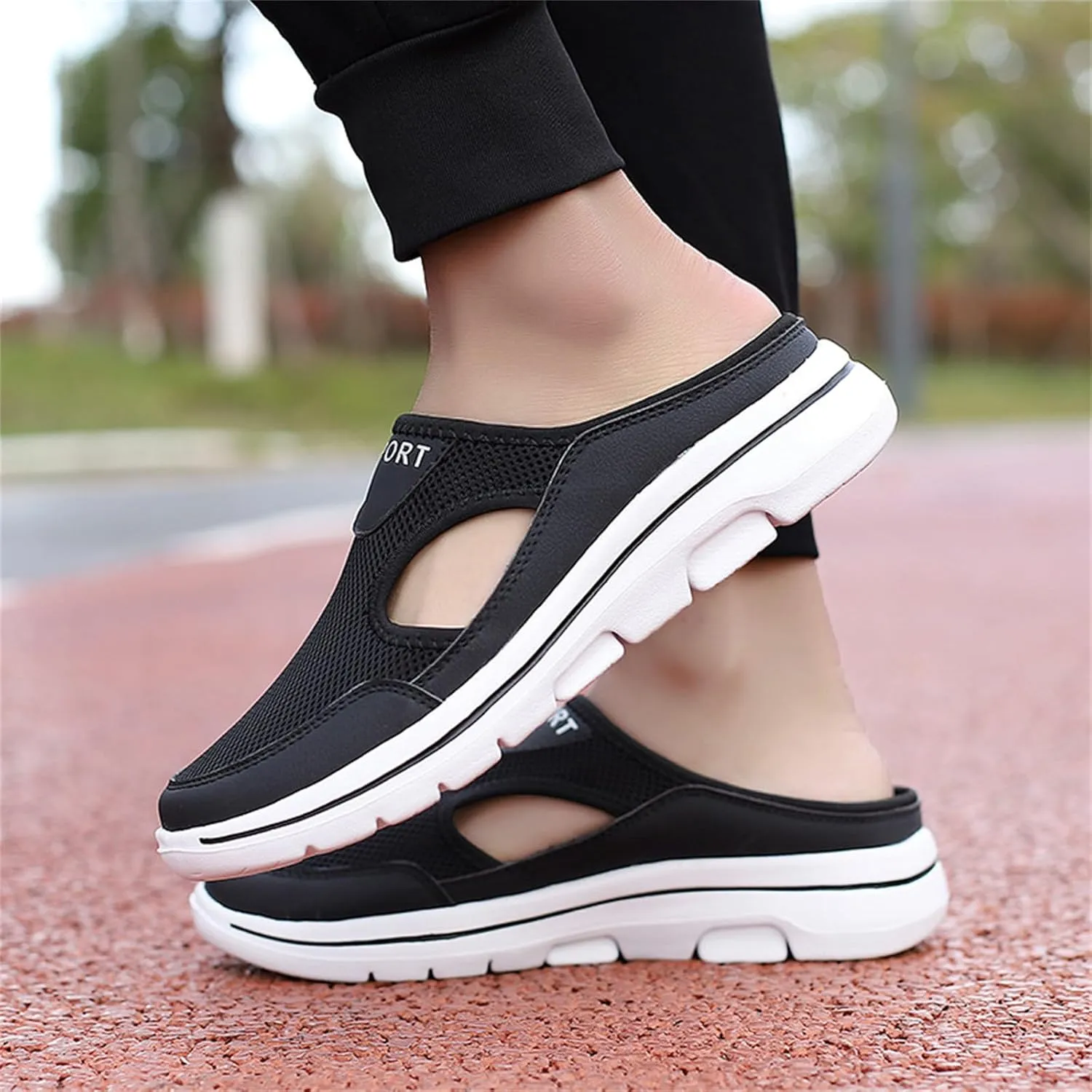 Women's Mules & Clogs Orthopedic Diabetic Mules Lightweight Open Back Shoes Comfort Closed Toe Walking Slides Casual Unisex Slippers Breathable Anti-Skid Sole Shoes