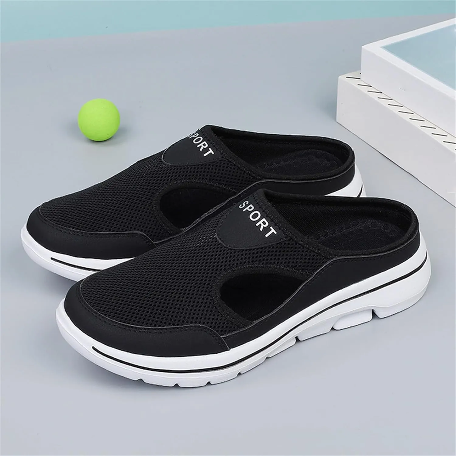 Women's Mules & Clogs Orthopedic Diabetic Mules Lightweight Open Back Shoes Comfort Closed Toe Walking Slides Casual Unisex Slippers Breathable Anti-Skid Sole Shoes