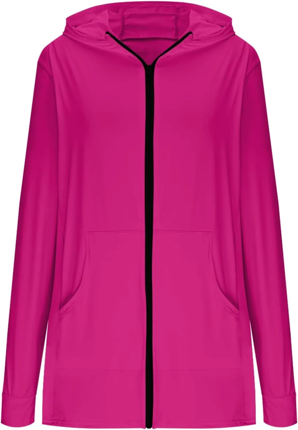 Womens UPF 50  Sun Protection Jacket Lightweight Zip Hooded Long Sleeve Fishing Hiking Shirts SPF UV Cooling Hoodies