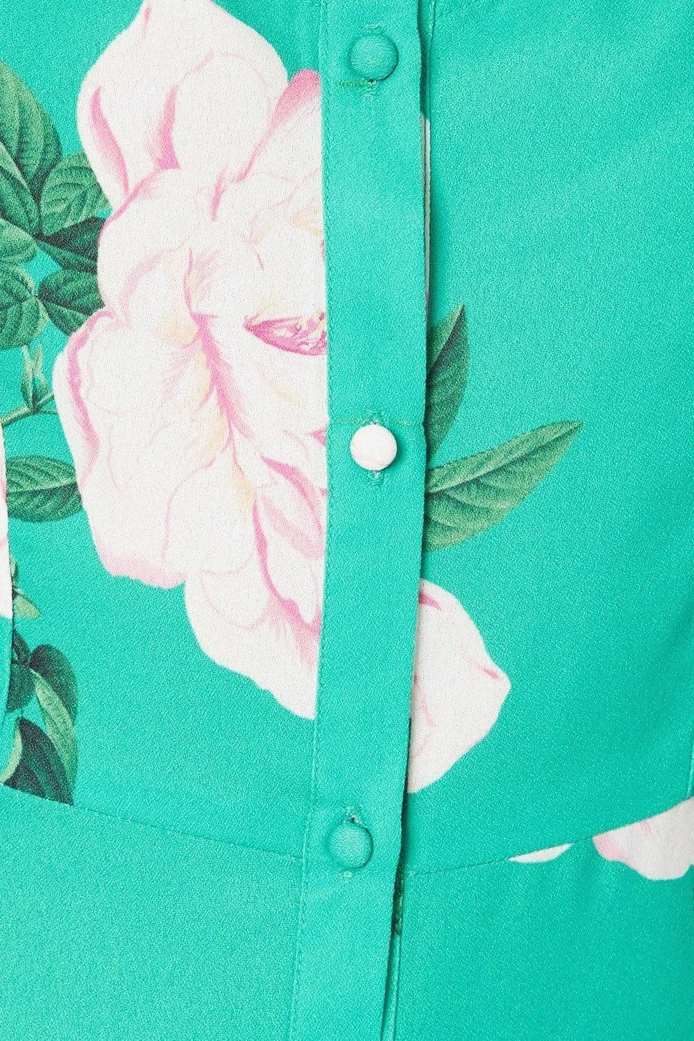 Womens/Ladies Floral Button Through Midi Dress