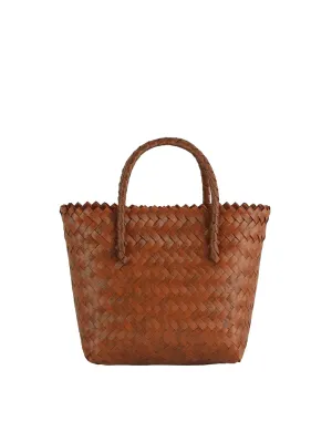 Woven Handle Woven Tote Bag