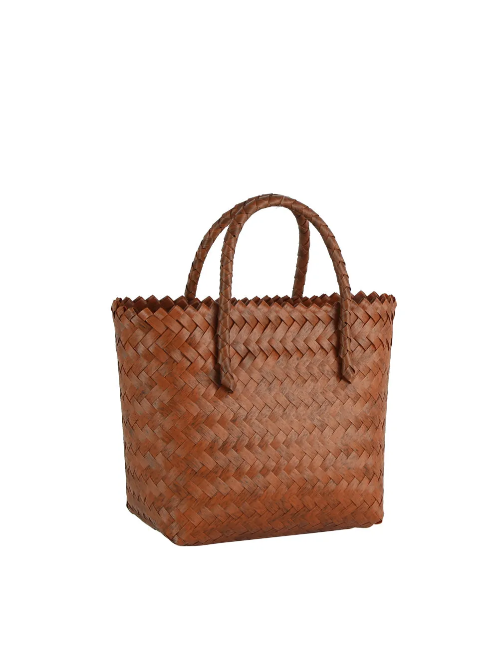 Woven Handle Woven Tote Bag