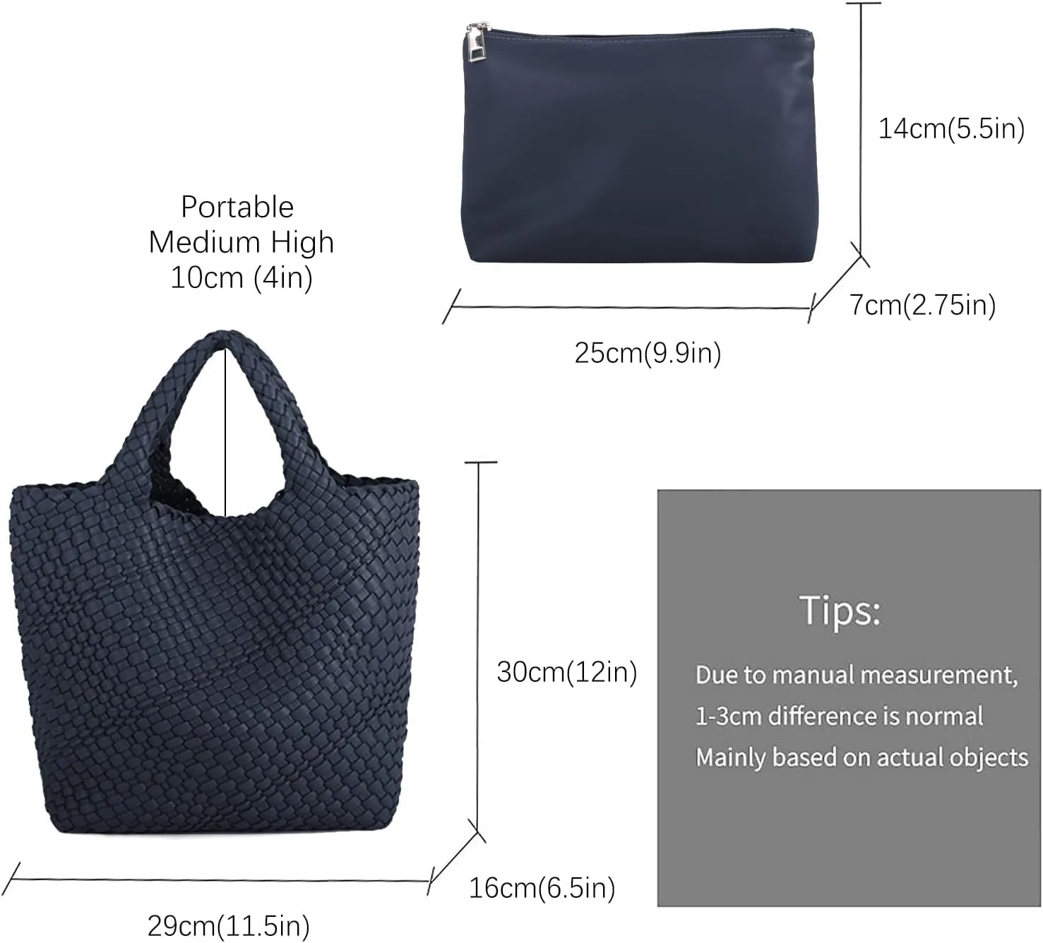Woven Vegan Leather Handmade Tote for Women - Summer Beach Travel Hand Bag, Purse, Satchel Handbag