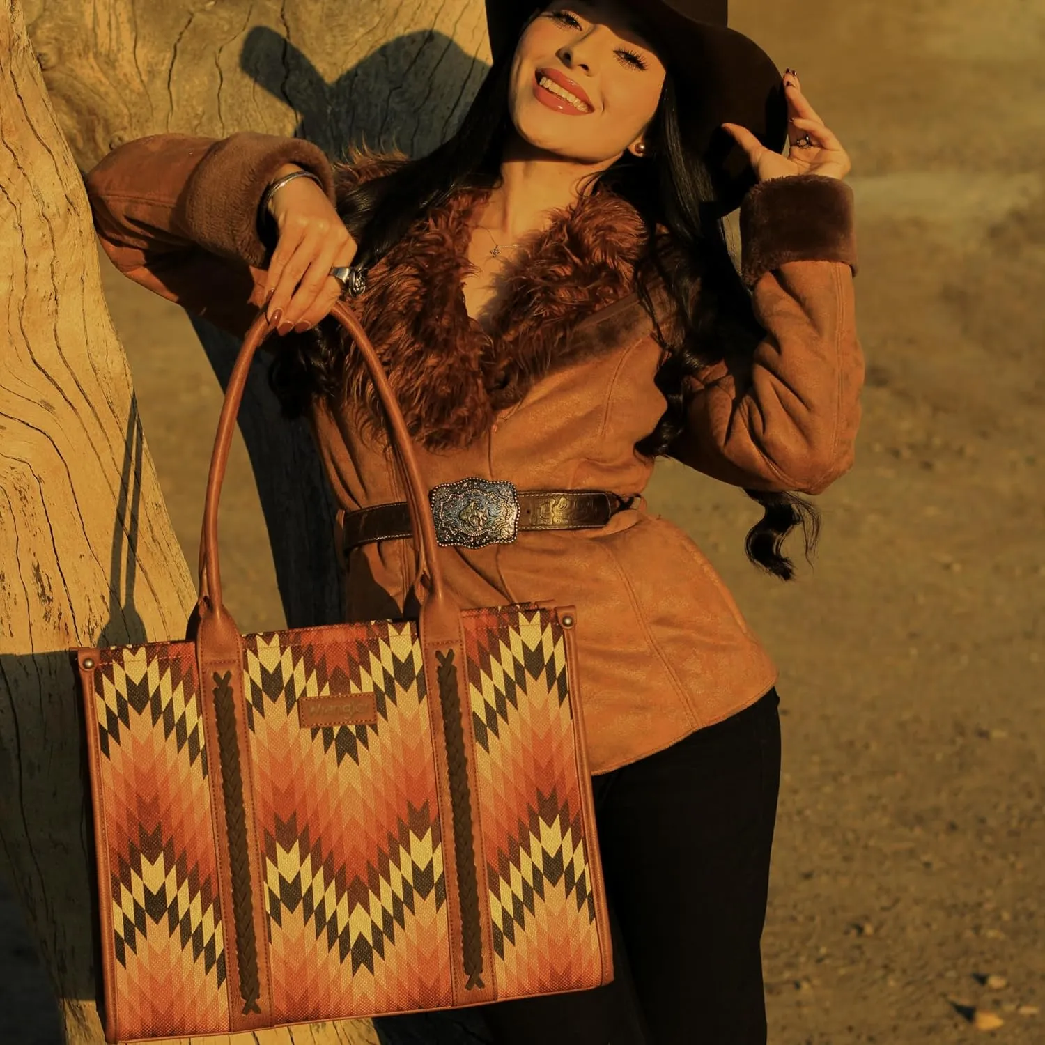Wrangler Aztec Tote Bag for Women Western Top Handle Handbags and Purses