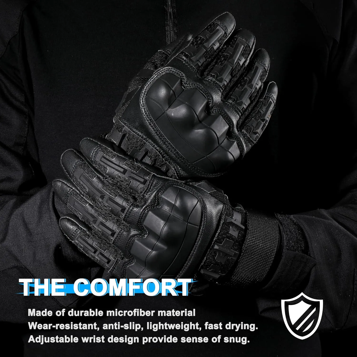 WTACTFUL Rubber Guard Tactical Gloves for Men Touchscreen Airsoft Motorcycle Hunting Outdoor