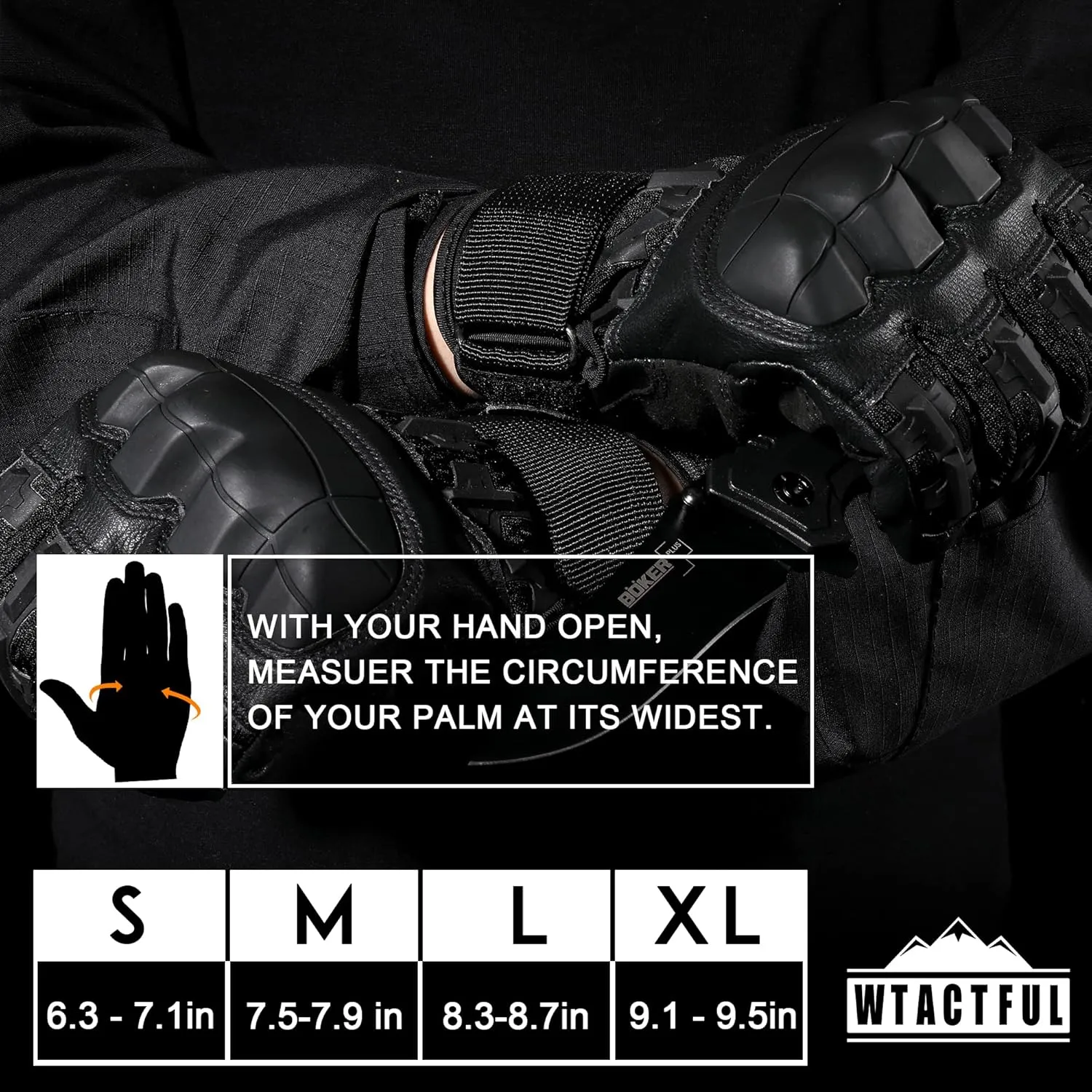 WTACTFUL Rubber Guard Tactical Gloves for Men Touchscreen Airsoft Motorcycle Hunting Outdoor