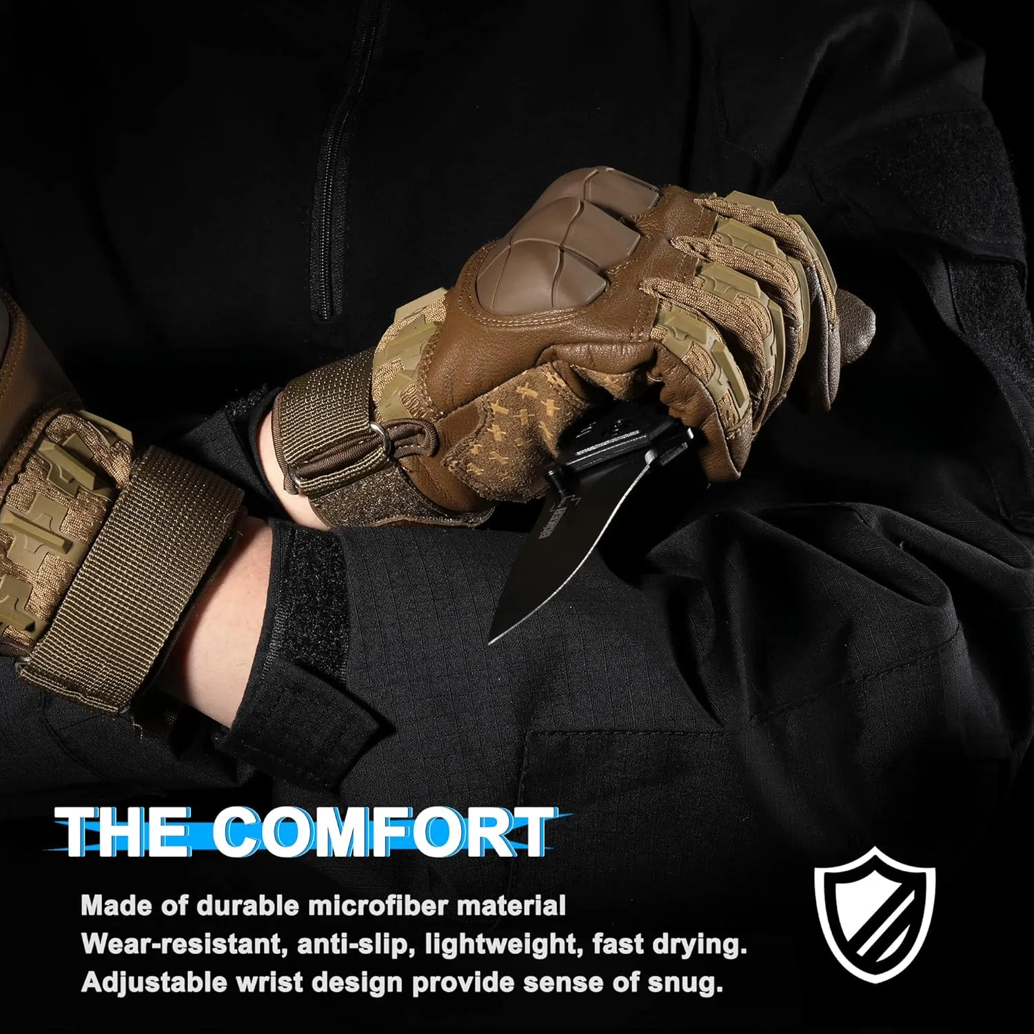 WTACTFUL Rubber Guard Tactical Gloves for Men Touchscreen Airsoft Motorcycle Hunting Outdoor