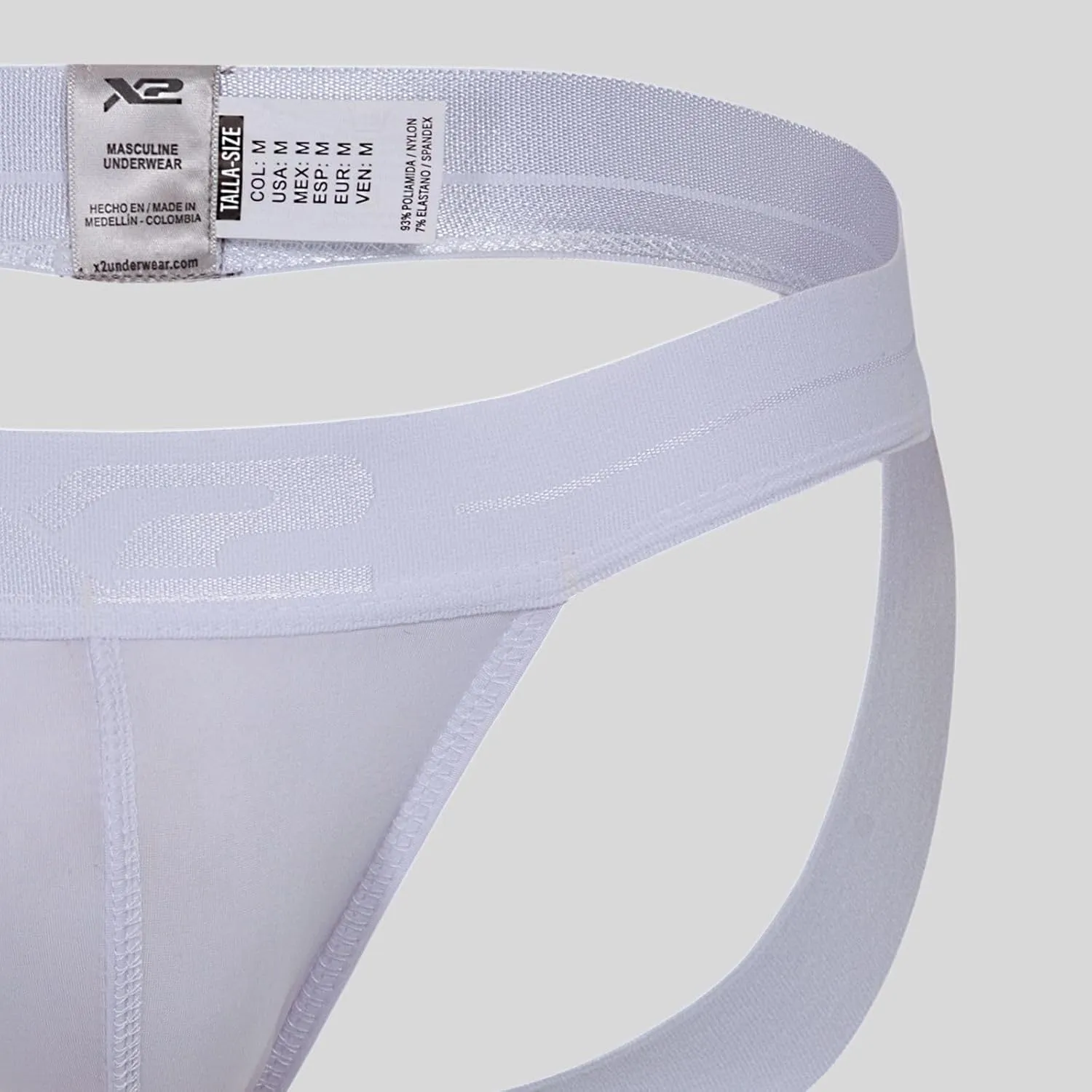 X2 Men's Jockstrap Underwear – Athletic Supporter with Push-Up Pouch – Soft Stretchy Nylon – Colombian Design