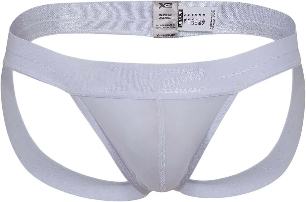 X2 Men's Jockstrap Underwear – Athletic Supporter with Push-Up Pouch – Soft Stretchy Nylon – Colombian Design