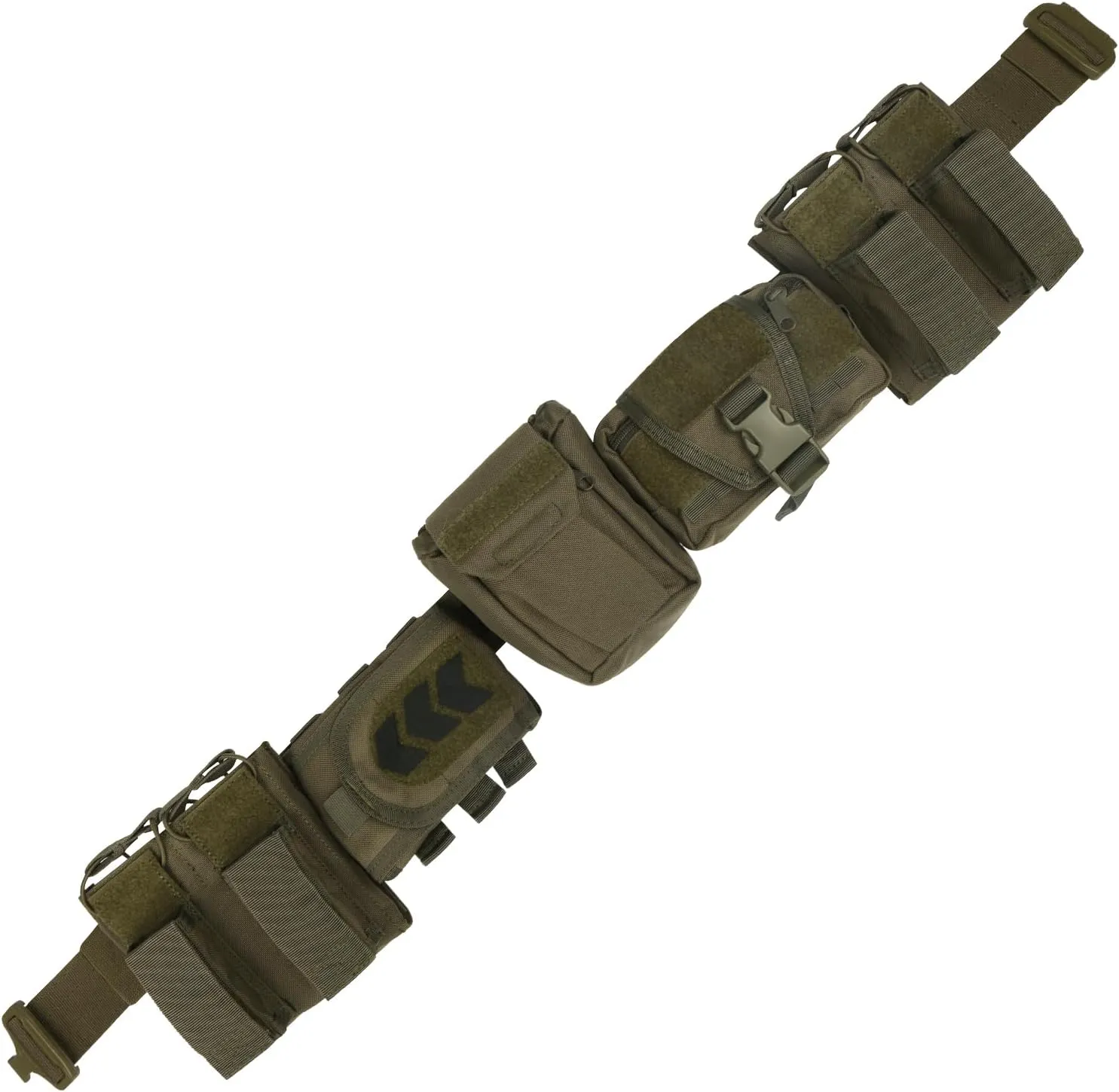 YAKEDA Tactical Battle Belts for Men- Quick Release Trigger Airsoft Belt Heavy Duty Belts with Pouches 7 PCS