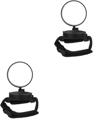 YARNOW 2pcs Wide Angle Bike Back View Mirror Wrist Wear Cycling Mirror Rotatable Design