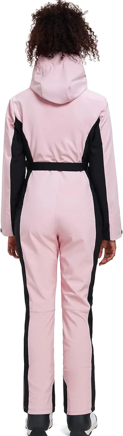 YEEFINE Women's Ski Suit One Piece Jumpsuits Snowsuits Waterproof Winter Snow Snowboarding Suits