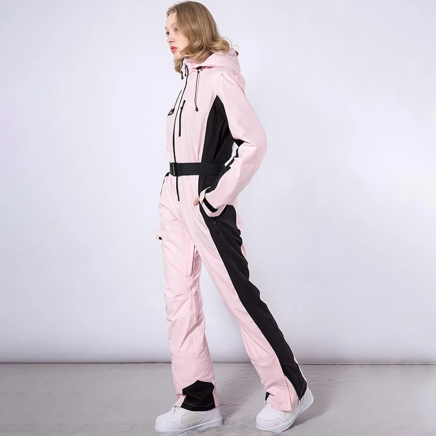 YEEFINE Women's Ski Suit One Piece Jumpsuits Snowsuits Waterproof Winter Snow Snowboarding Suits