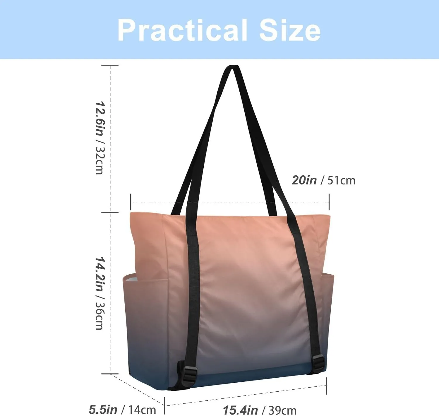 Yoga Mat Bag for Women Adjustable Yoga Bags with Pockets
