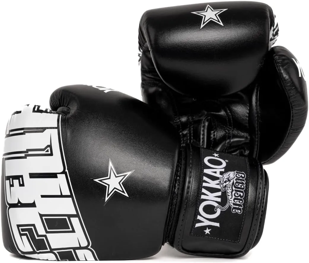 YOKKAO Design Breathable Muay Thai Boxing Glove | Premium Leather Training and Sparring Gloves for Men and Women | Winning Boxing Gloves | Punching Glove