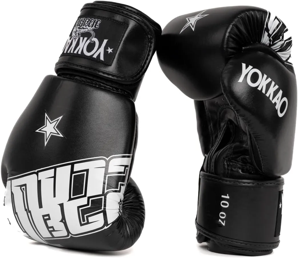 YOKKAO Design Breathable Muay Thai Boxing Glove | Premium Leather Training and Sparring Gloves for Men and Women | Winning Boxing Gloves | Punching Glove