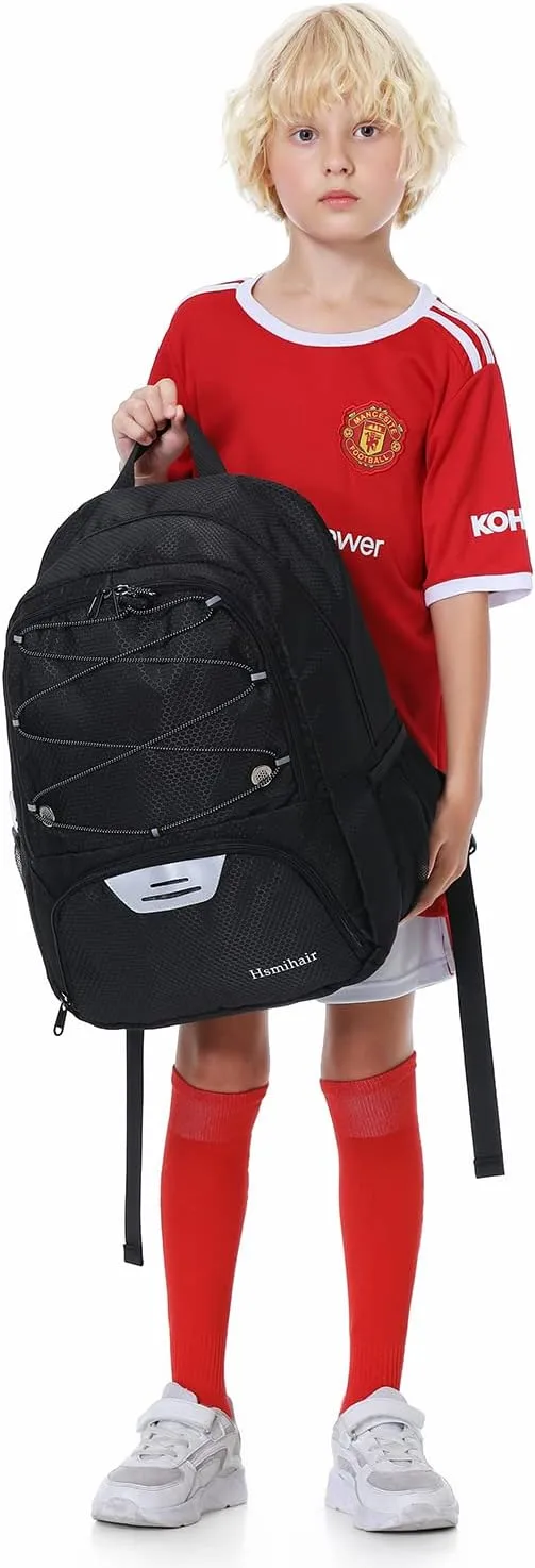 Youth Soccer Bag-Soccer Backpack&Backpack for Football Basketball,with Ball Compartment Separate Cleat Package