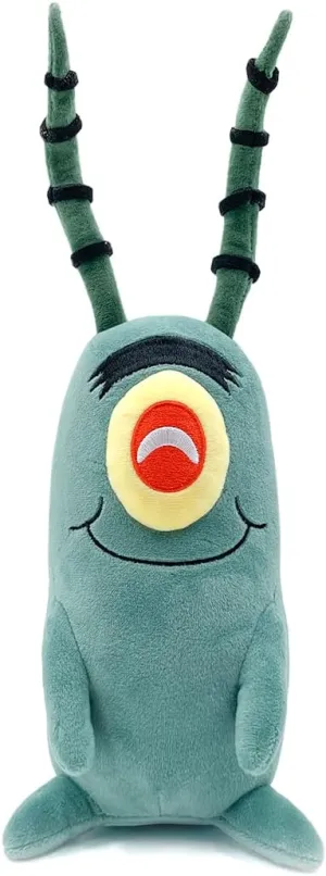 Youtooz Plankton Sitting Plush, 9'' Inch, Spongebob Official Licensed Plushie, Plankton The Chum Bucket from Spongebob Squarepants