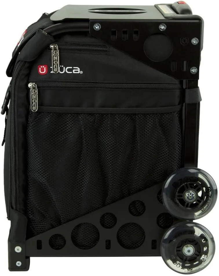ZÜCA Sport Obsidian Rolling Bag with Green Frame (flashing wheels)