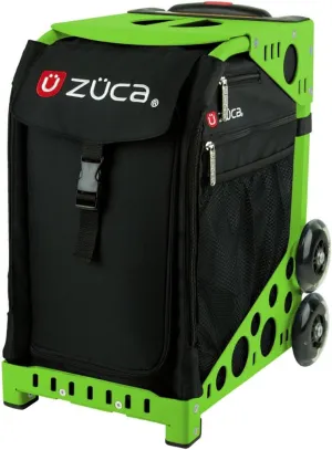 ZÜCA Sport Obsidian Rolling Bag with Green Frame (flashing wheels)