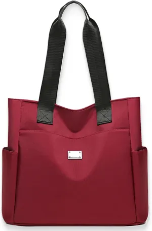 Zcjeaneviln Bag Waterproof, Large Capacity Water Repellent Multi Pocket Nylon Shoulder Bags, Oxford Tote Shoulder Bag