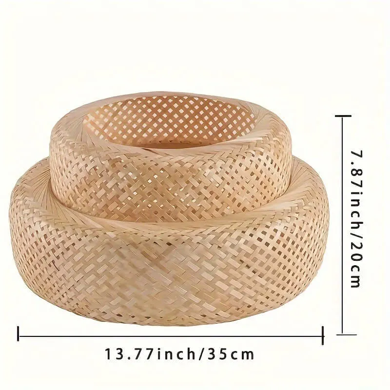 Zen-Chic Bamboo Ambiance: Handcrafted Wireless Bamboo Lampshade