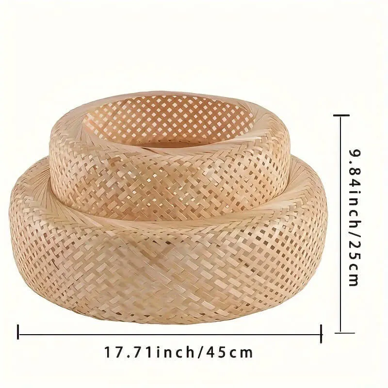 Zen-Chic Bamboo Ambiance: Handcrafted Wireless Bamboo Lampshade