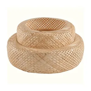 Zen-Chic Bamboo Ambiance: Handcrafted Wireless Bamboo Lampshade